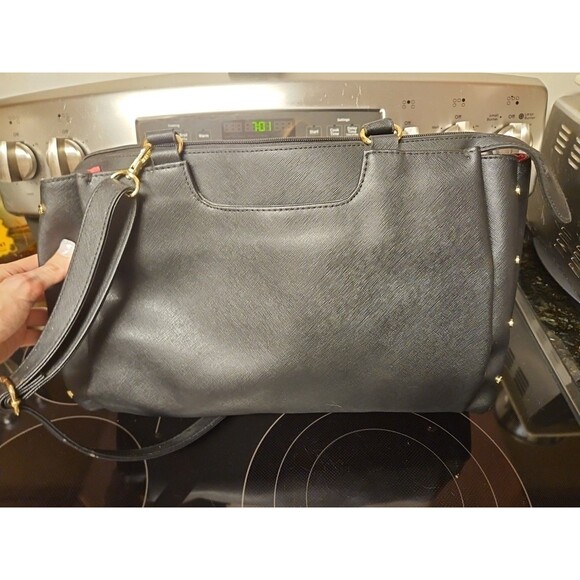 Avon Consultant Premier Beauty Business Tote Bag Purse Black & Pink With Insert - Picture 4 of 16